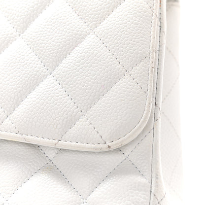 Chanel Caviar Quilted Jumbo Double Flap White 16 of 32