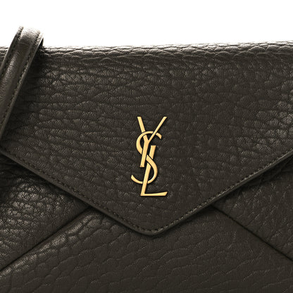 Saint Laurent Grained Lambskin Small Cassandre Chain Pouch Light Musk 8 of 10