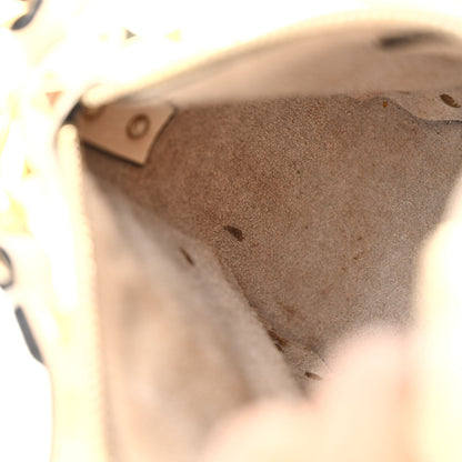 Valentino Garavani Pebbled Calfskin Small Rockstud Flip Lock Shoulder Bag Light Ivory 11 of 13