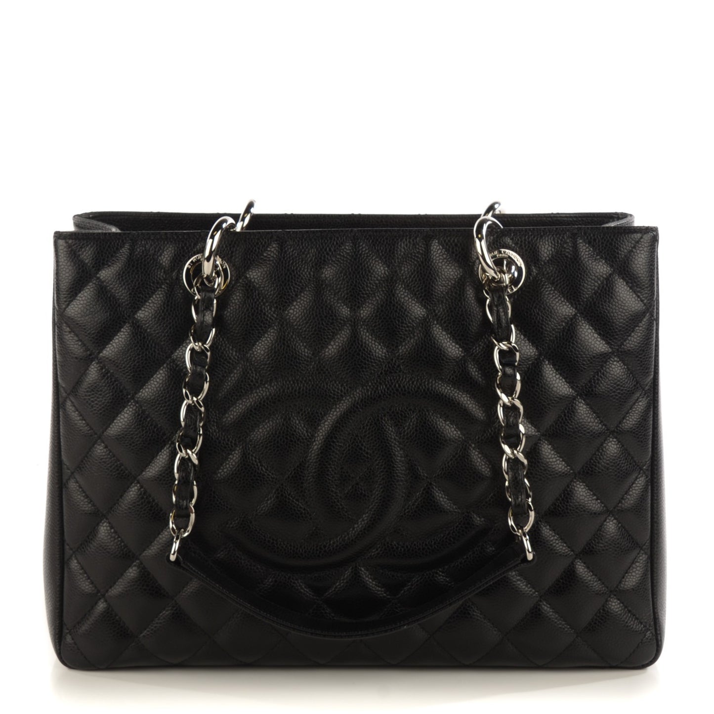 Caviar Quilted Grand Shopping Tote GST Black