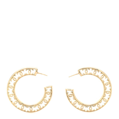 Chanel Metal CC Hoop Earrings Gold 1 of 4
