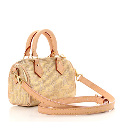Louis Vuitton Monoglam Nano Speedy Beige 3 of 10