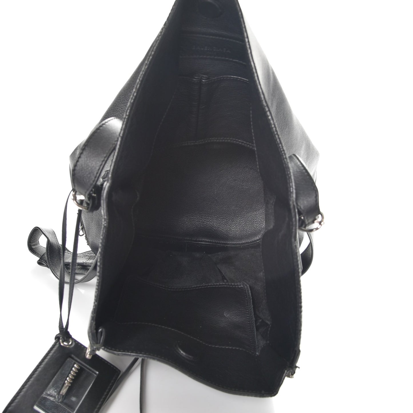 Veau Papier Classic Hardware Drop Bucket Bag Nero Black