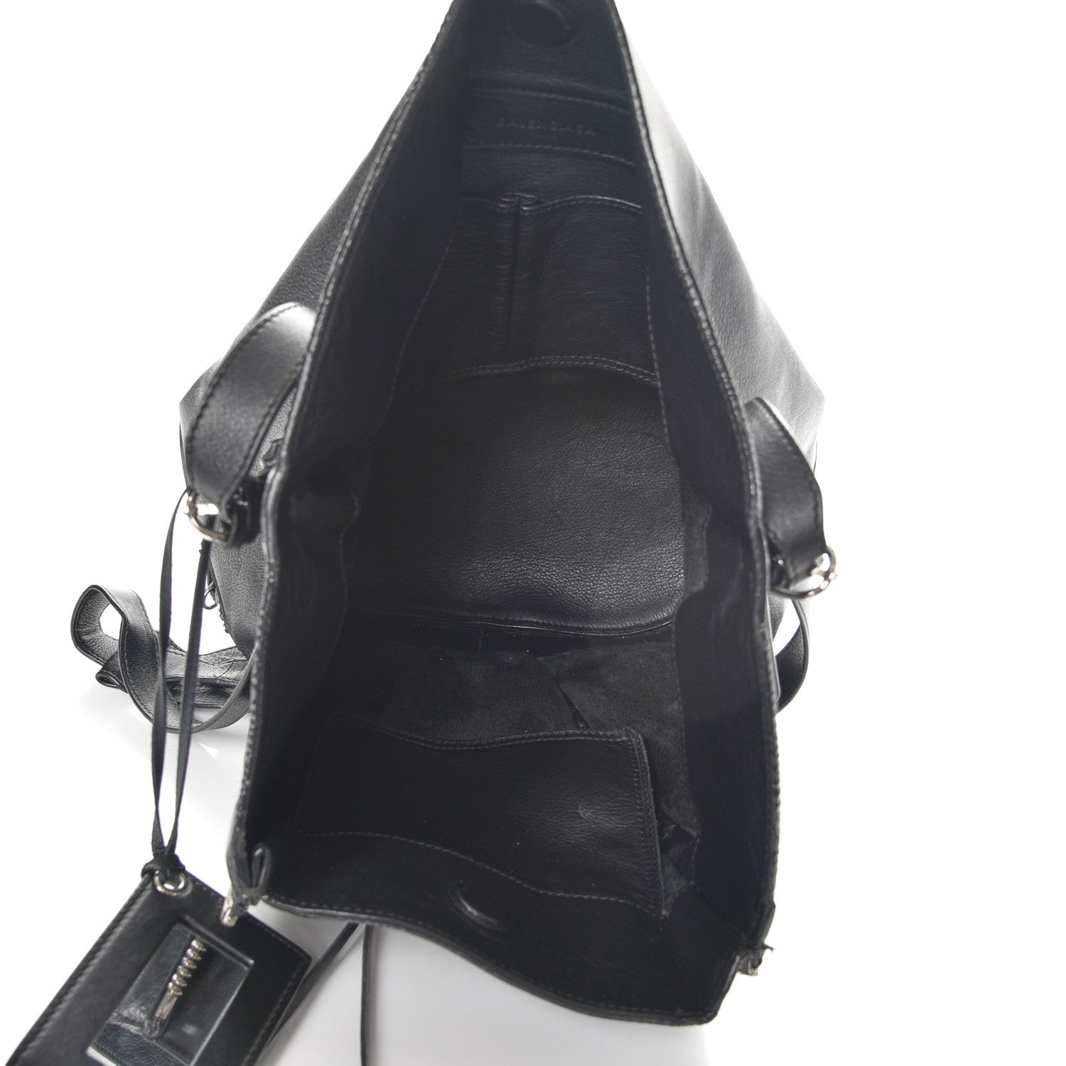 Balenciaga Veau Papier Classic Hardware Drop Bucket Bag Nero Black 5 of 10