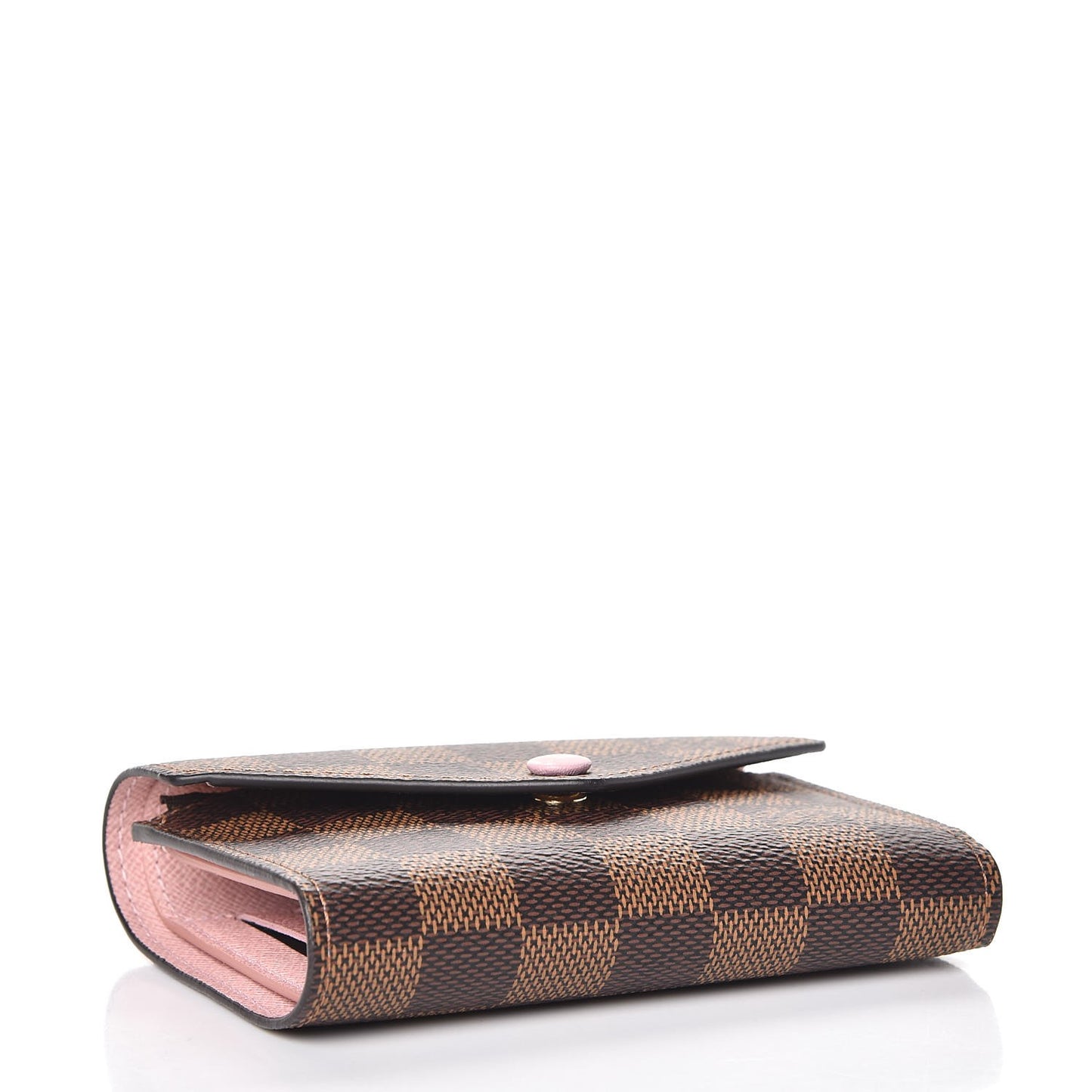 Damier Ebene Victorine Wallet Rose Ballerine