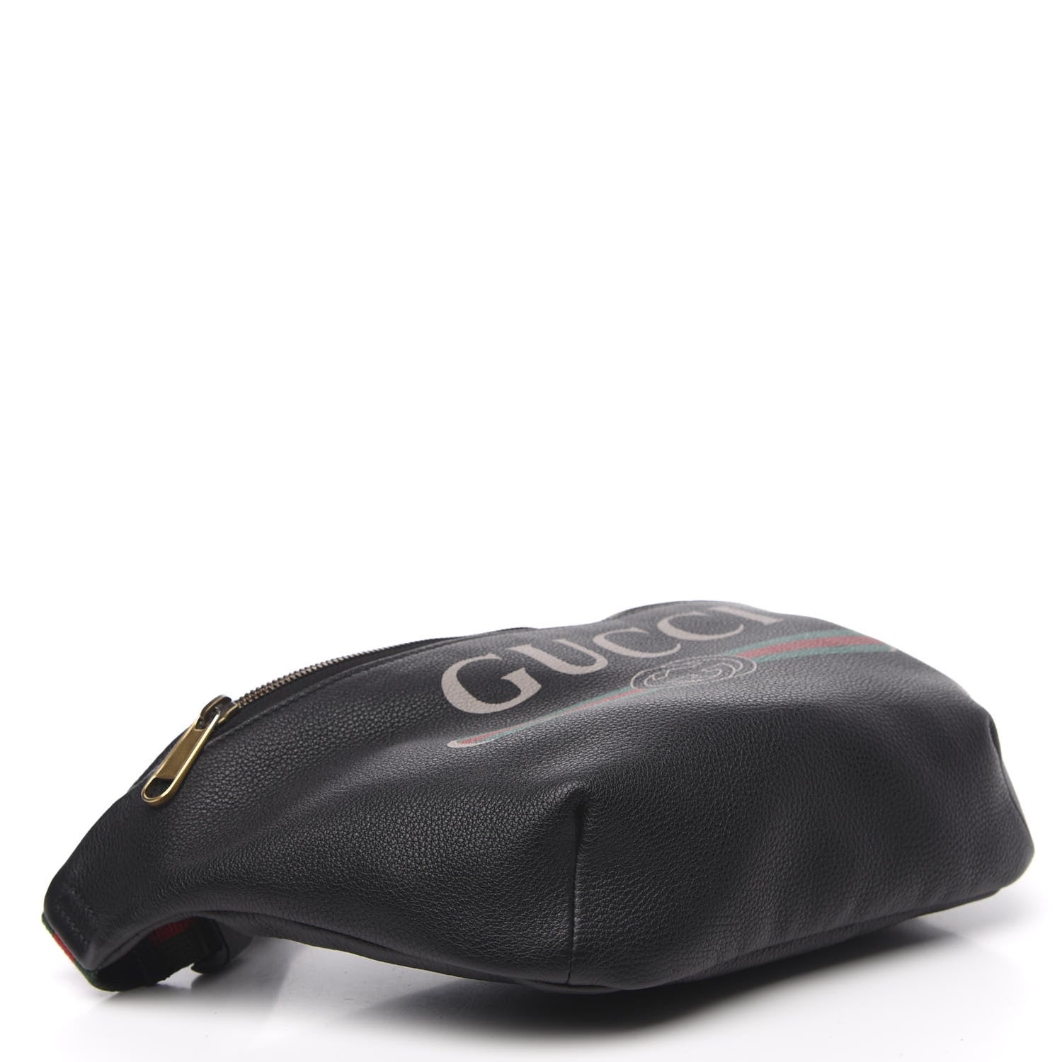 Gucci Grained Calfskin Logo Belt Bag Black 4 of 10