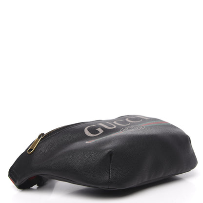 Gucci Grained Calfskin Logo Belt Bag Black 4 of 10