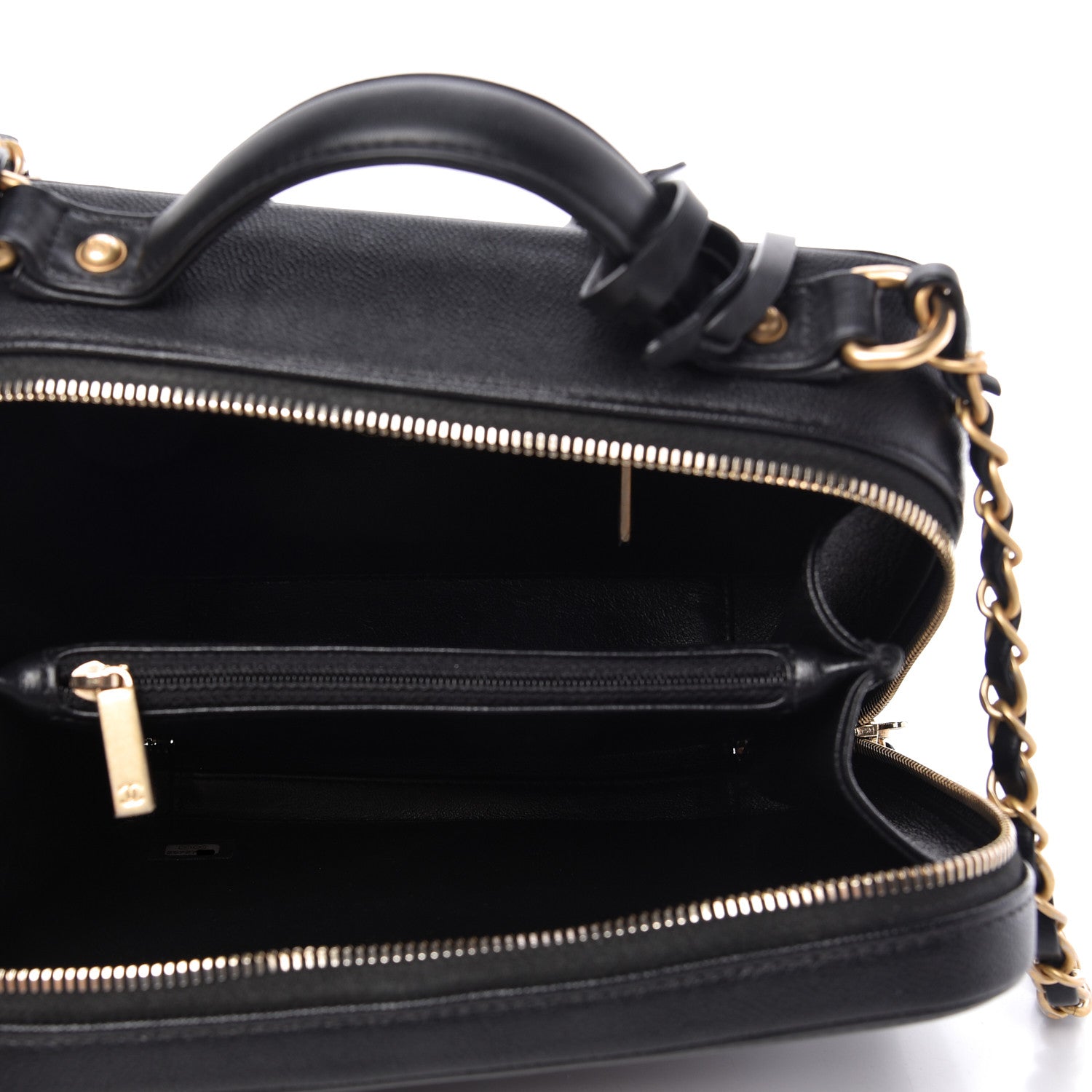 Chanel Caviar Quilted Medium CC Filigree Vanity Case Black 5 of 10