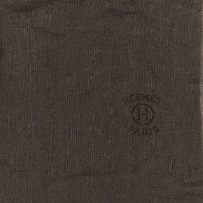 Hermes Cashmere Silk Plume Unie Stole Etoupe 3 of 4