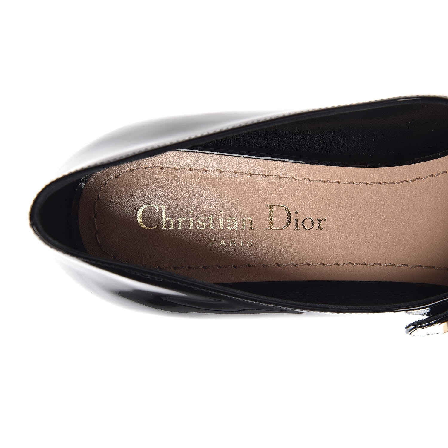 Christian Dior Patent Baby-D Ballet Pumps 38.5 Black 7 of 10