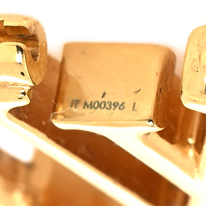 Louis Vuitton Metal Small Louise Hoop Earrings Gold 4 of 6