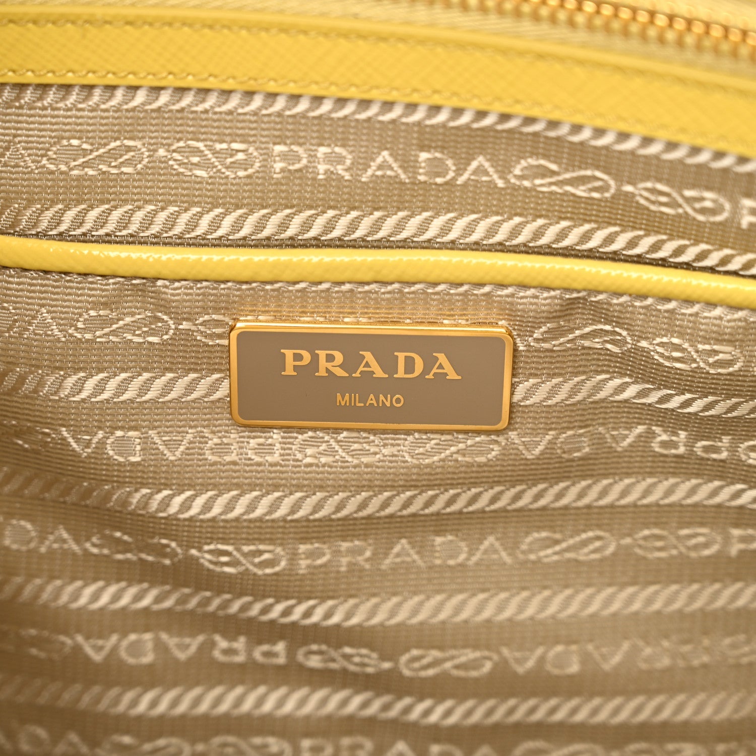 Prada Saffiano Vernice Medium Galleria Double Zip Tote Ananas 7 of 11