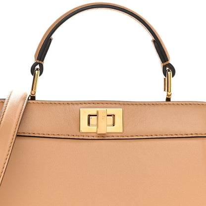 Fendi Shiny Nappa Petite Peekaboo I SEE U Satchel Miele Scuro 8 of 9