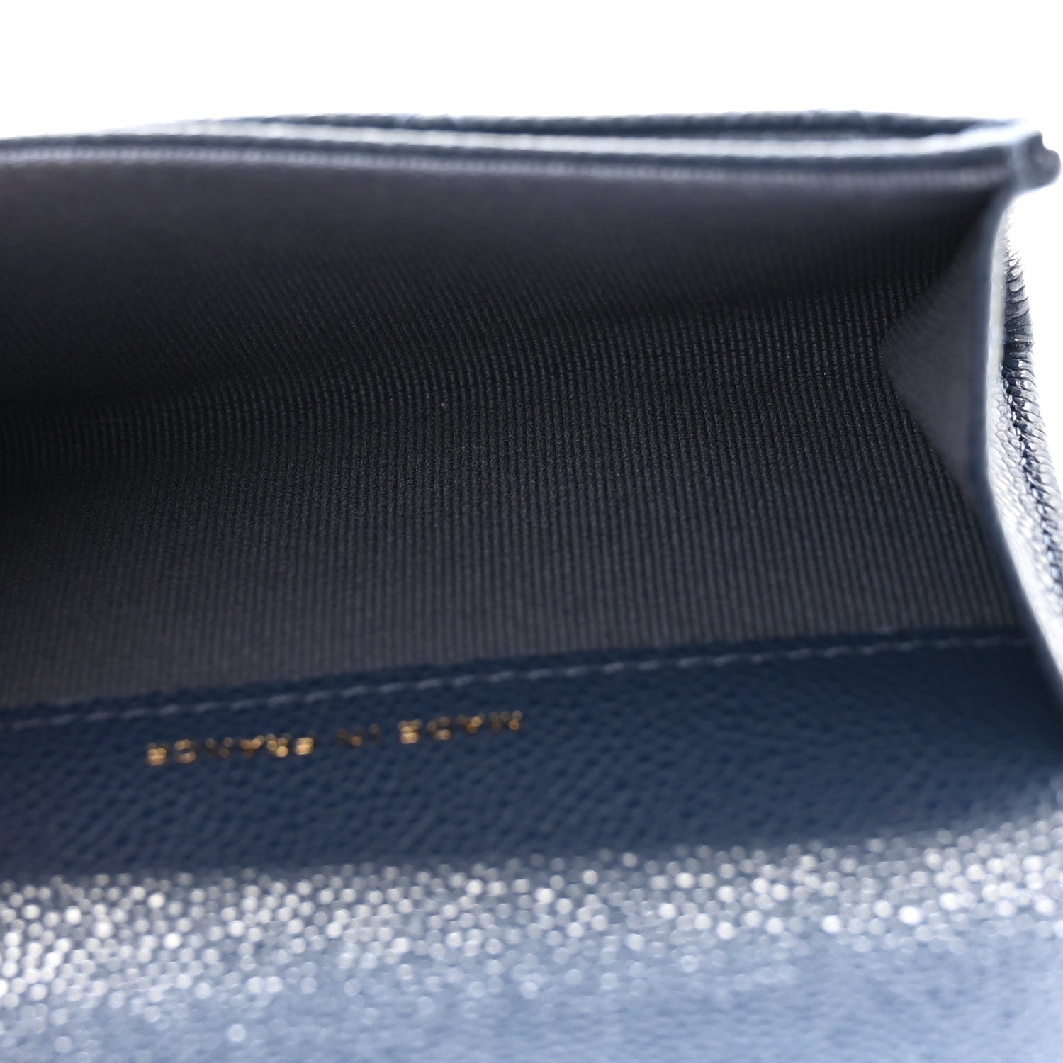 Chanel Caviar Quilted Flap Card Holder Wallet Dark Blue 5 of 10