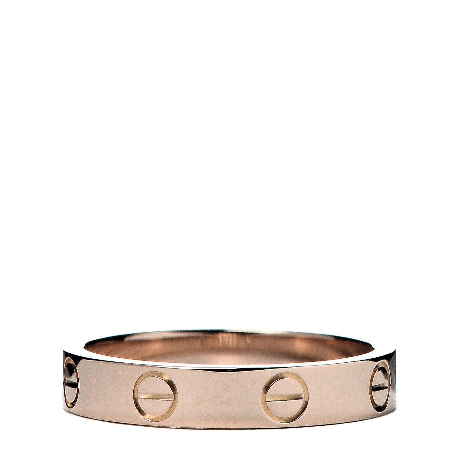 18K Pink Gold 3.5mm LOVE Wedding Band Ring 53 6.25