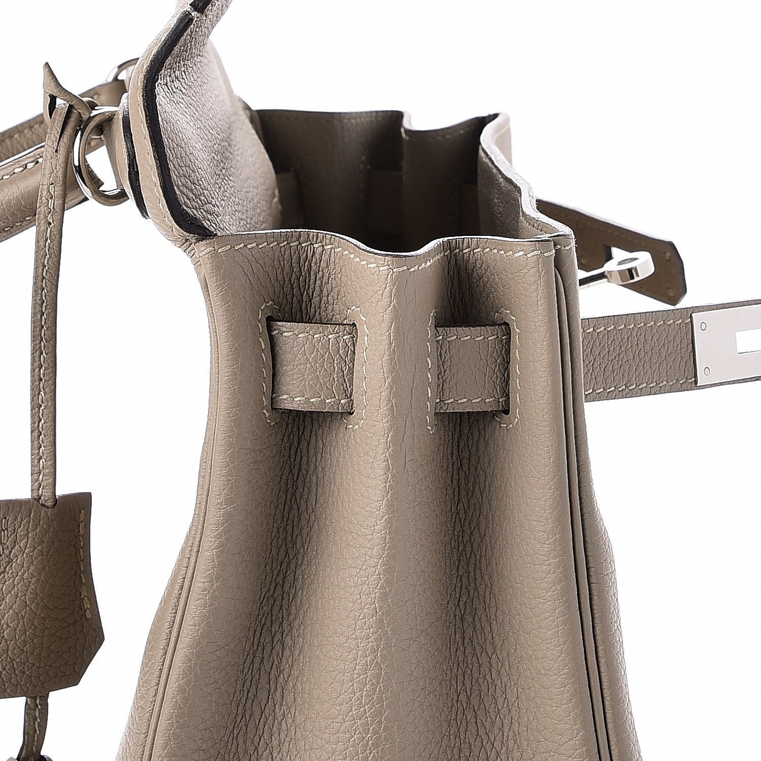 Hermes Taurillon Clemence Kelly Retourne 28 Gris Tourterelle 14 of 27