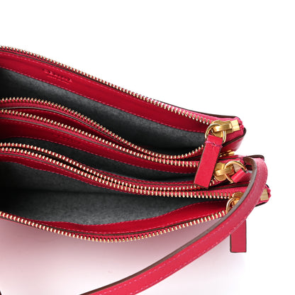 Celine Lambskin Large Trio Crossbody Bag Fuchsia 5 of 8