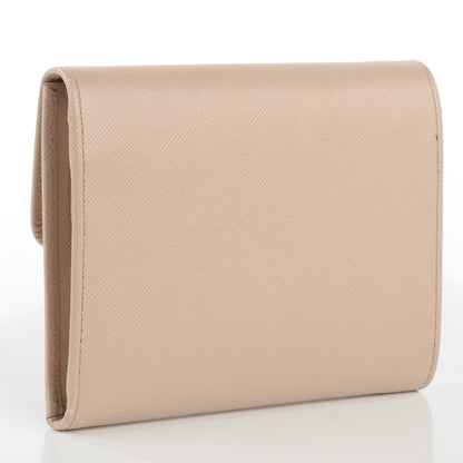 Prada Saffiano Metal Tri-Fold Wallet Cipria 4 of 9