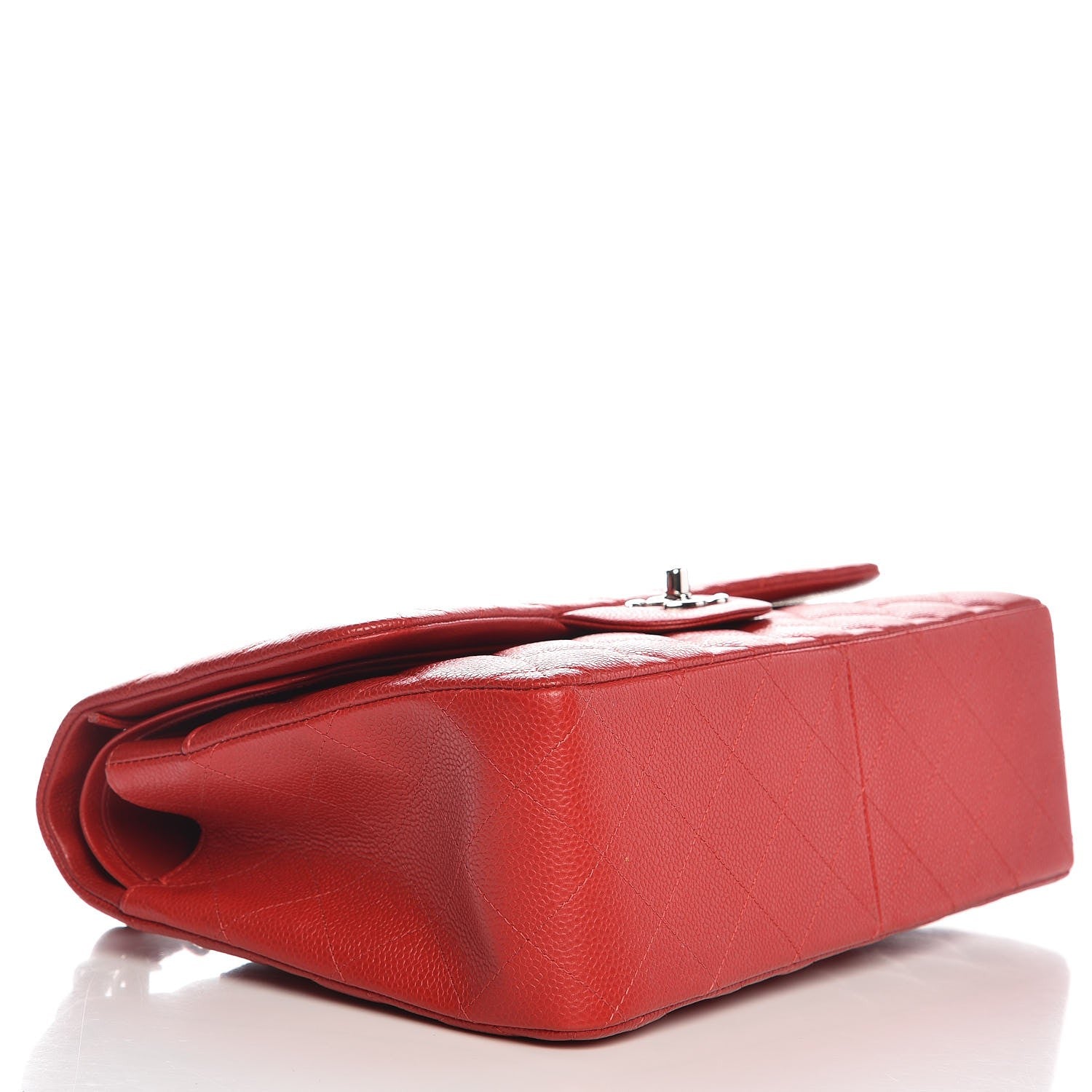 Chanel Caviar Quilted Jumbo Double Flap Red 4 of 7