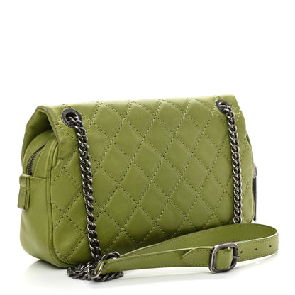 Chanel Calfskin Quilted Medium Coco Sporran Flap Green 3 of 10