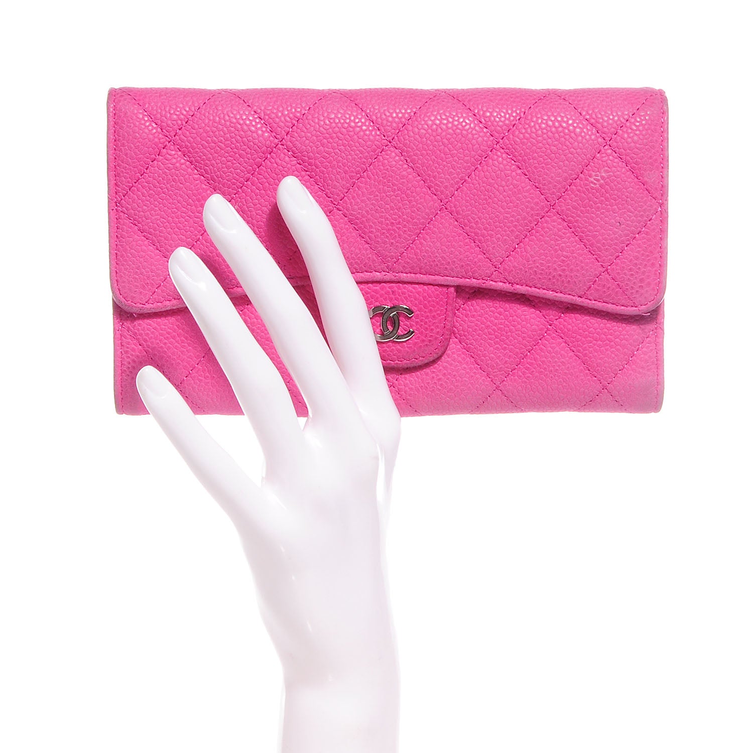 Chanel Iridescent Caviar Quilted Large Flap Wallet Pink 2 of 11