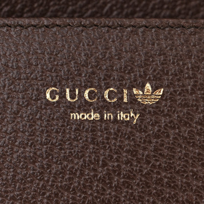 Gucci X ADIDAS Monogram Trefoil Embossed Wallet On Chain Brown 5 of 10