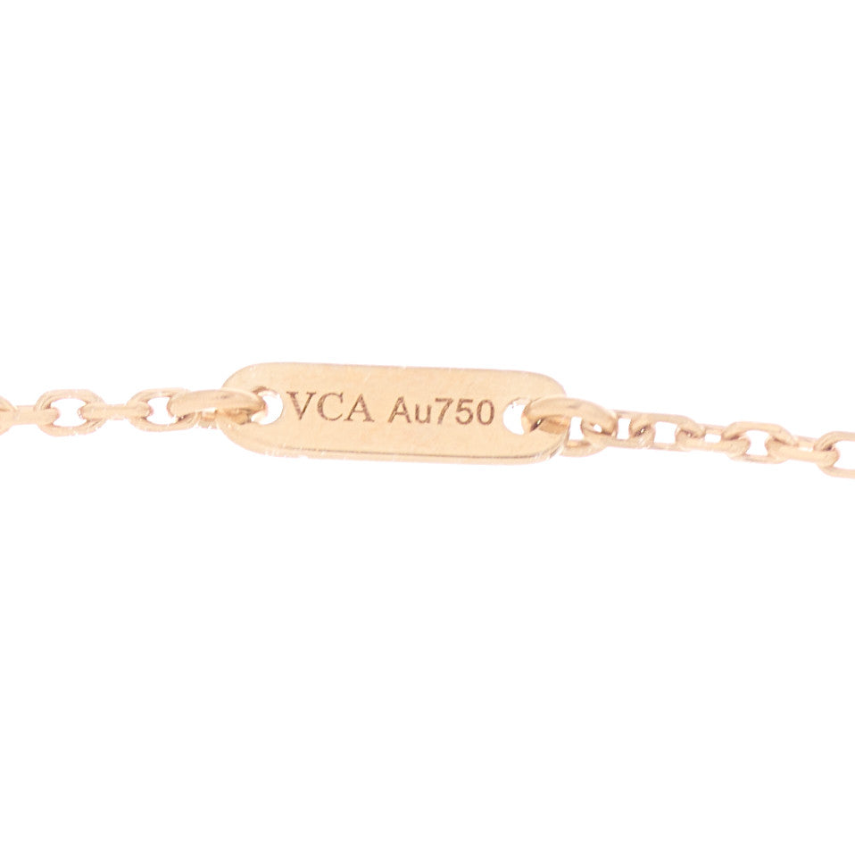 Van Cleef & Arpels 18K Rose Gold Carnelian Sweet Alhambra Pendant Necklace 3 of 5