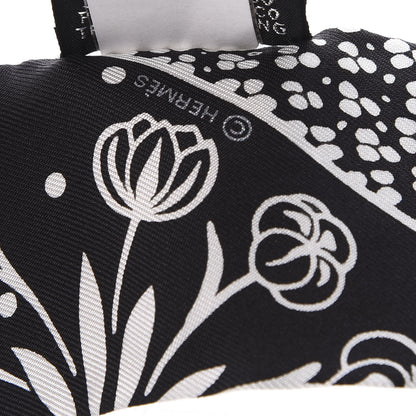 Hermes Silk Les Leopards Twilly Black White 4 of 4