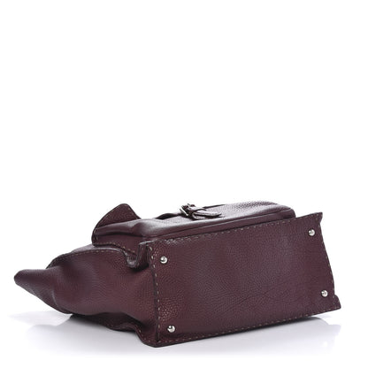 Fendi Calfskin Romano Selleria Pocket Tote Bordeaux 4 of 9