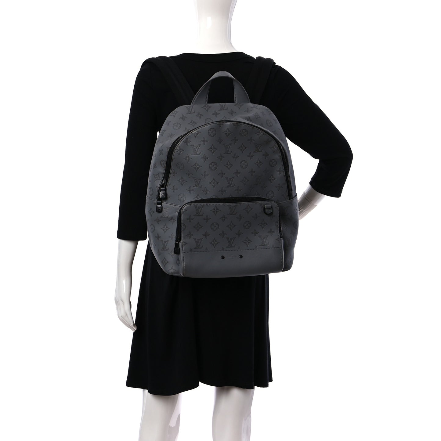 Calfskin Monogram Racer Backpack Grey