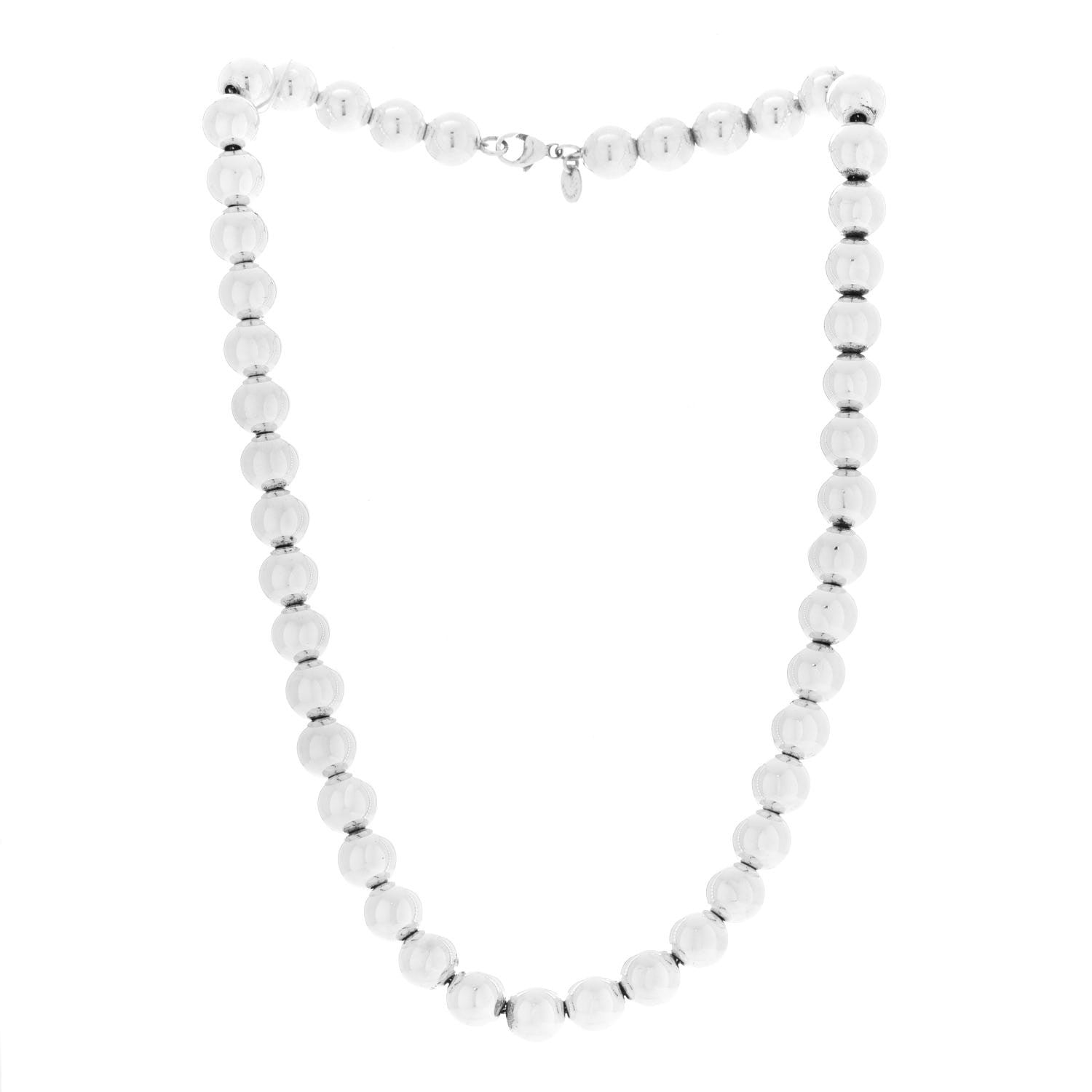 Tiffany Sterling Silver 10mm HardWear Ball Necklace 3 of 6