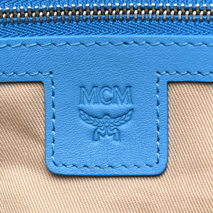 MCM Canvas Stripe Ilse Large Shopper Tote Blue Cobalt 5 of 8