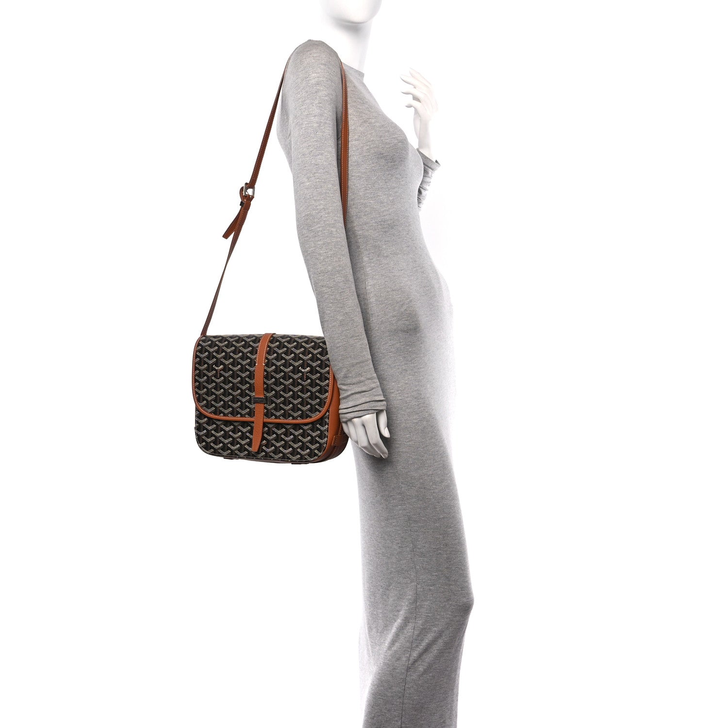 Goyard Goyardine Belvedere II MM Messenger Bag Black Gold 2 of 9