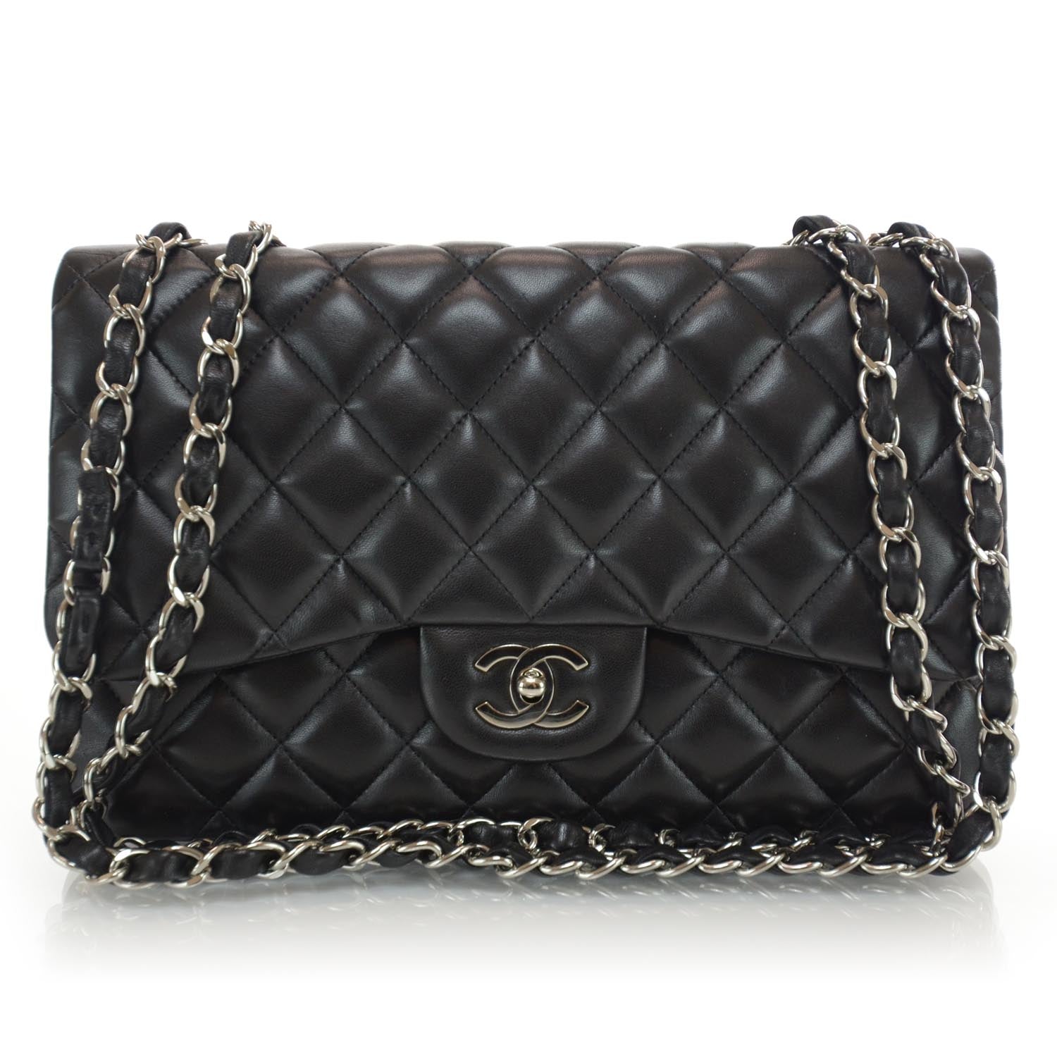 Chanel Lambskin Jumbo Single Flap Black 1 of 10