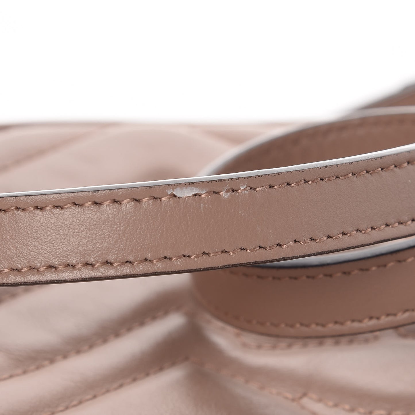 Calfskin Matelasse Small GG Marmont Chain Shoulder Bag Taupe