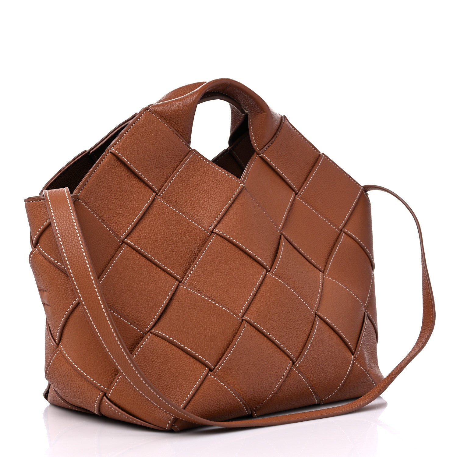 Loewe Soft Grained Calfskin Woven Basket Bag Tan 3 of 12