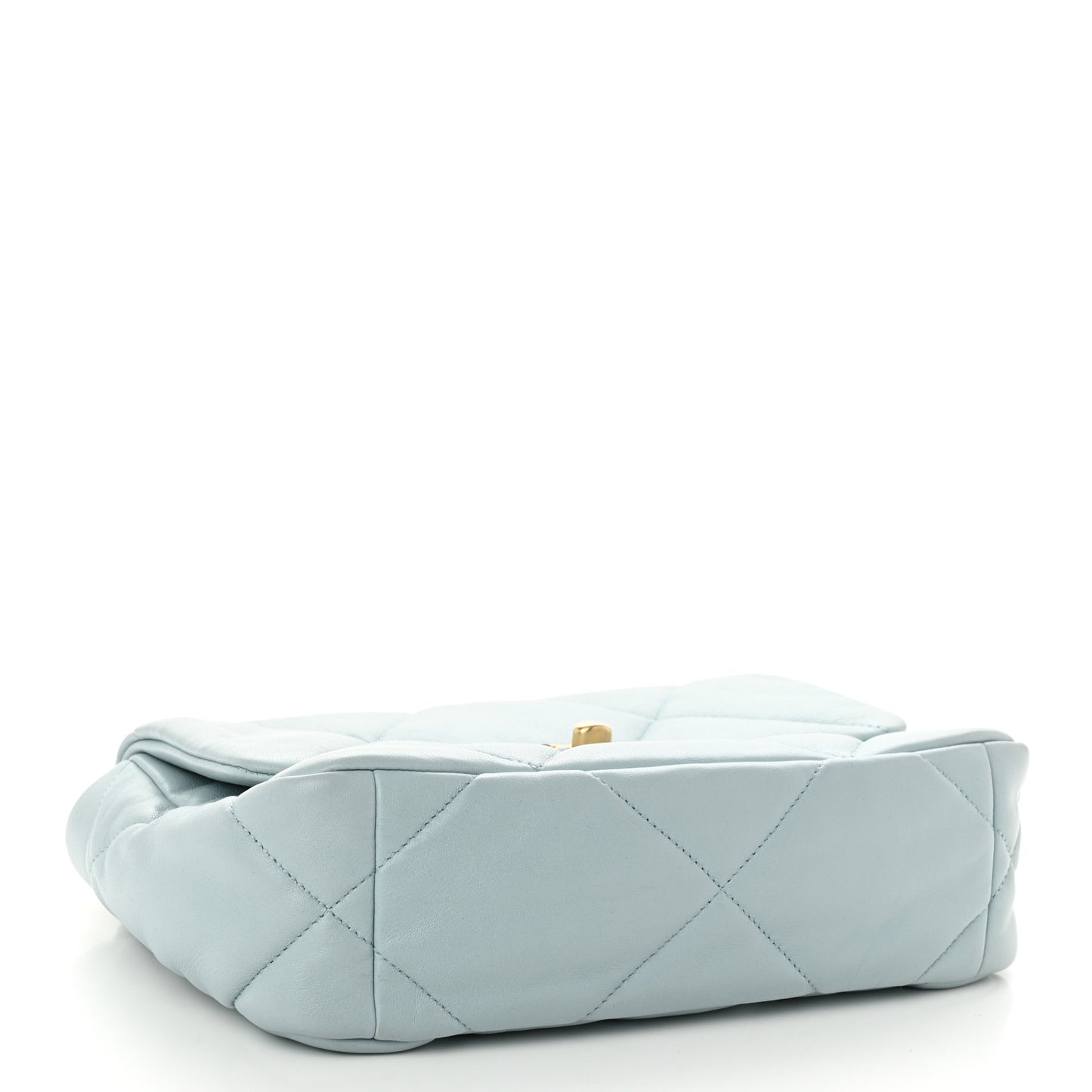 Lambskin Quilted Medium Chanel 19 Flap Light Blue