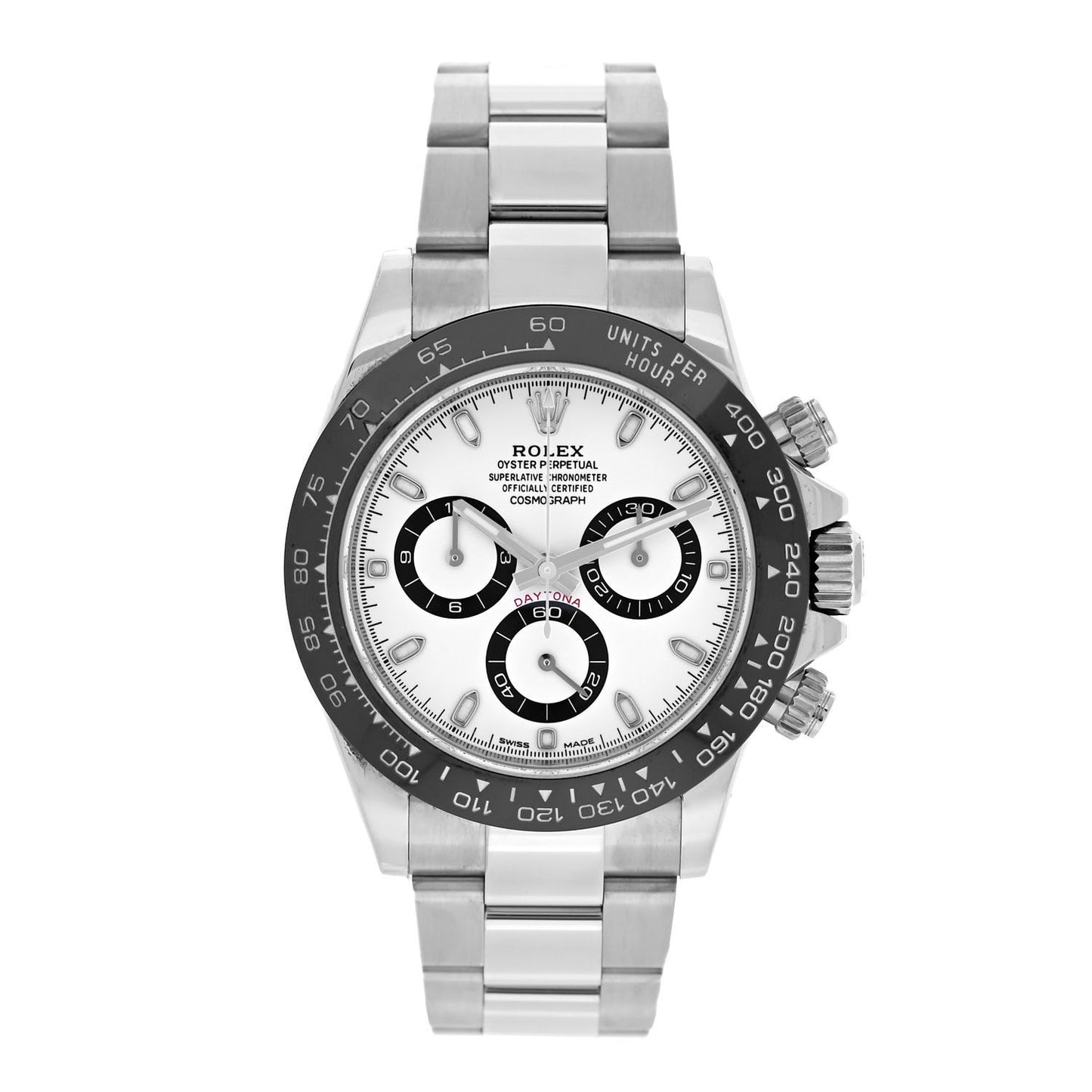 Stainless Steel 40mm Oyster Perpetual Cosmograph Daytona Panda Watch White 116500LN