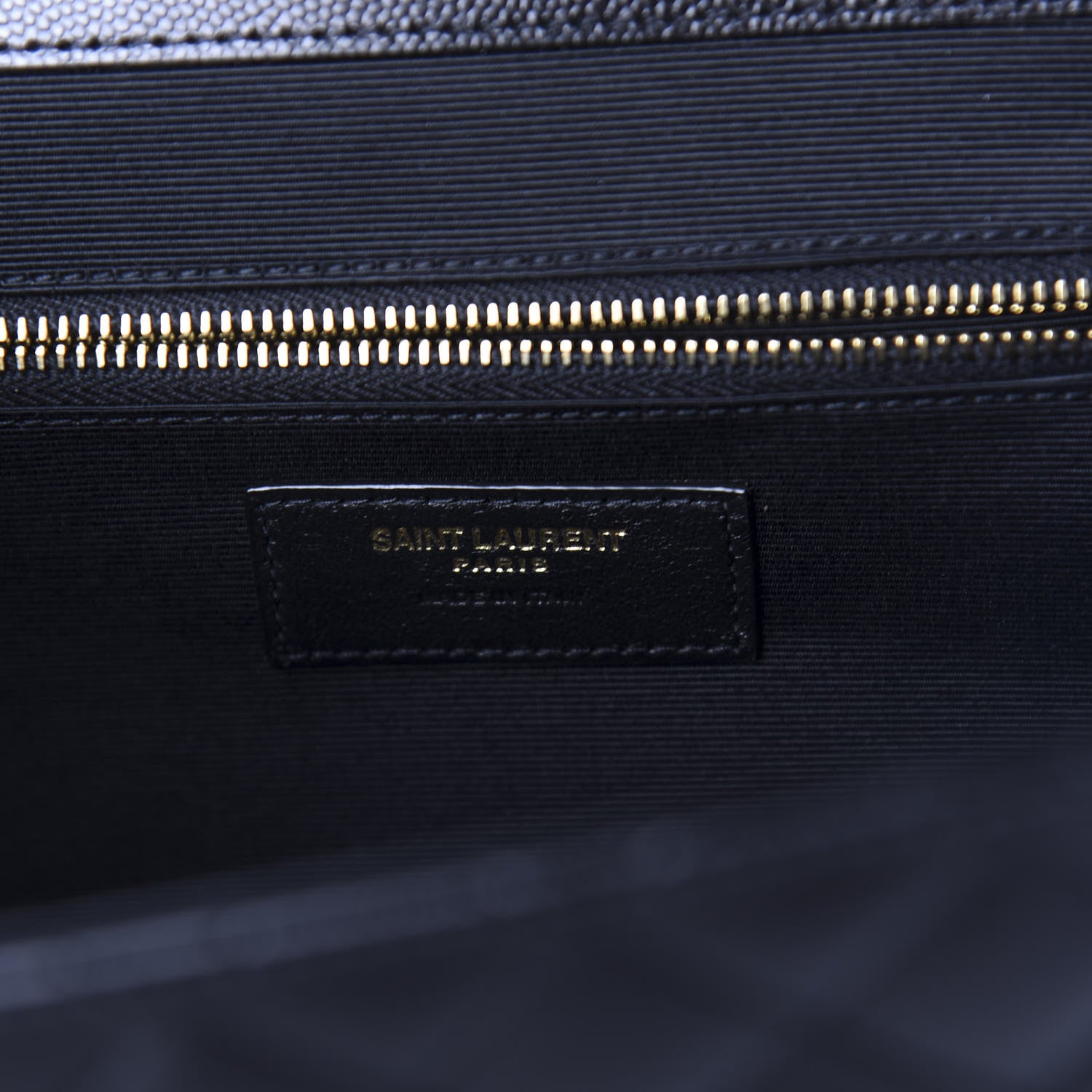 Saint Laurent Grain De Poudre Textured Mixed Matelasse Large Triquilt Monogram Satchel Black 9 of 11