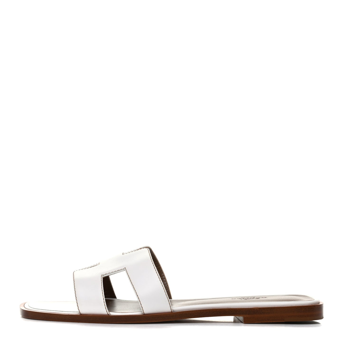 Box Calfskin Oran Sandals 38 White