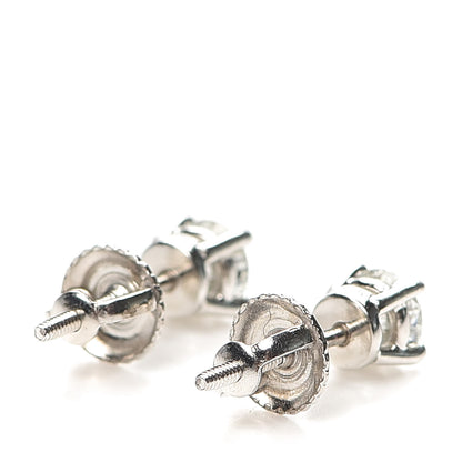 Tiffany Platinum Diamond .60ctw Solitaire Earrings 3 of 6