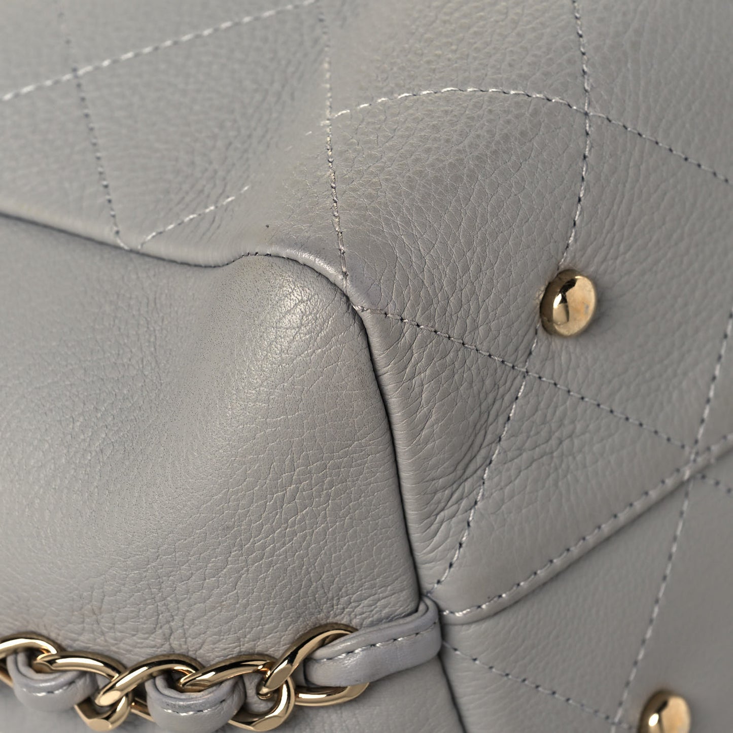 Bullskin Stitched Medium Shopping Bag Grey