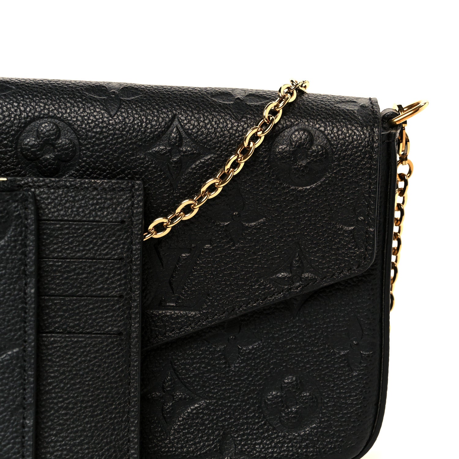 Louis Vuitton Empreinte Pochette Felicie Chain Wallet Black 13 of 15