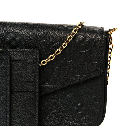 Louis Vuitton Empreinte Pochette Felicie Chain Wallet Black 13 of 15