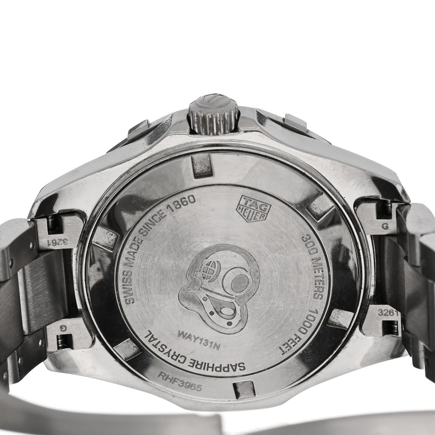 Stainless Steel Diamond Bezel Blue Mother of Pearl 35mm Aquaracer Lady Quartz Watch WAY131N