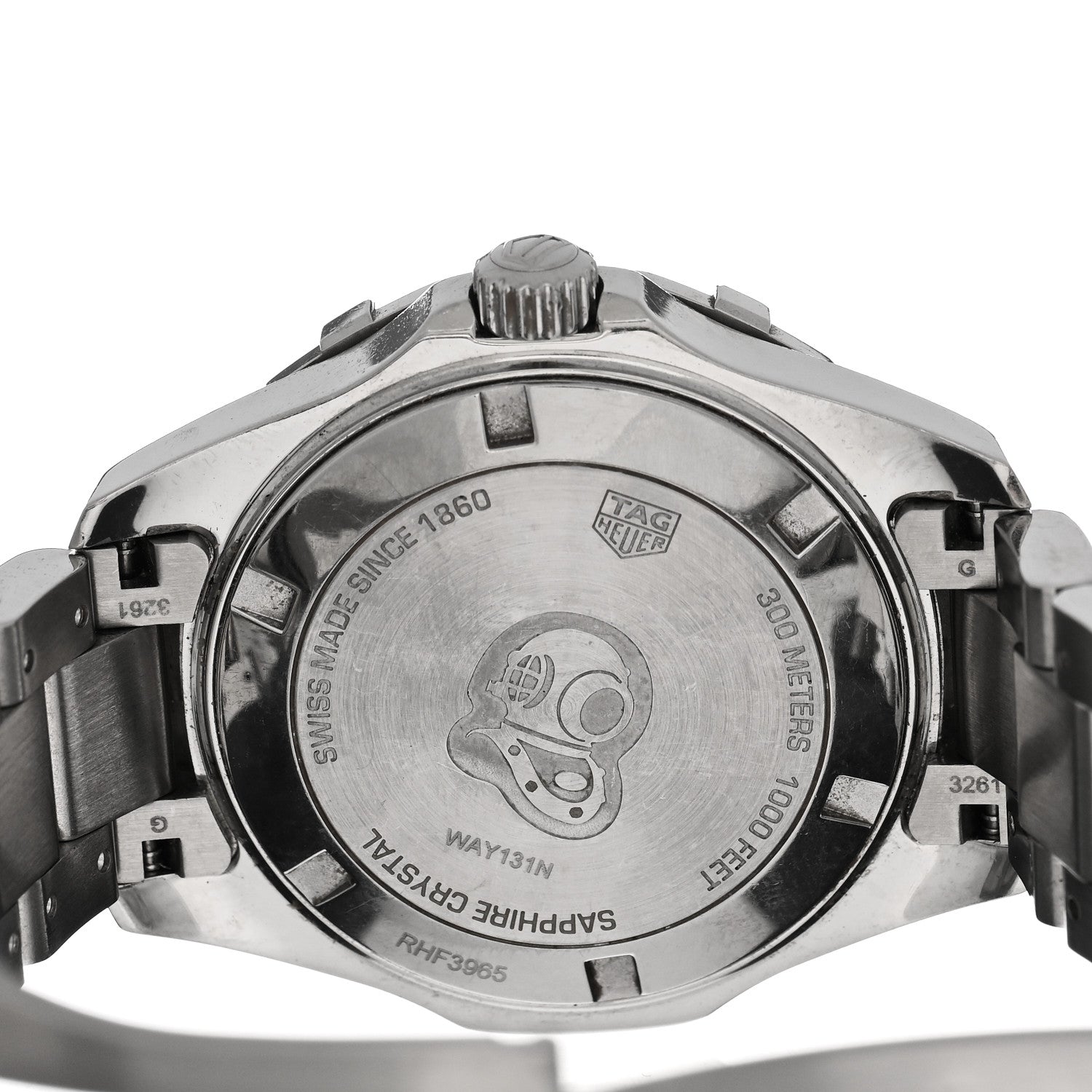 Tag Heuer Stainless Steel Diamond Bezel Blue Mother of Pearl 35mm Aquaracer Lady Quartz Watch WAY131N 4 of 4