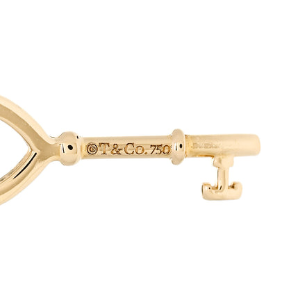 Tiffany 18K Yellow Gold Mini Heart Key Pendant 4 of 4