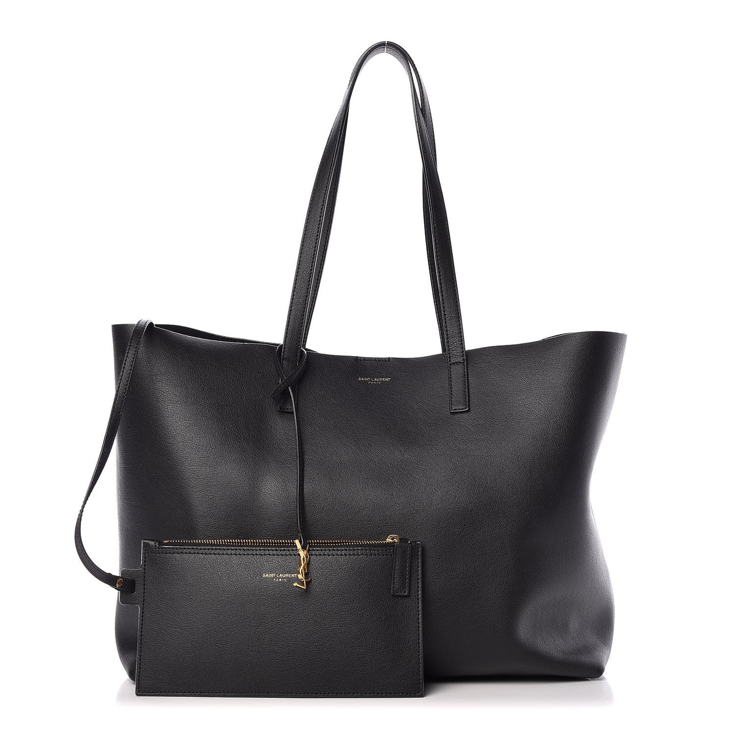 Calfskin Large Shopping Tote Black