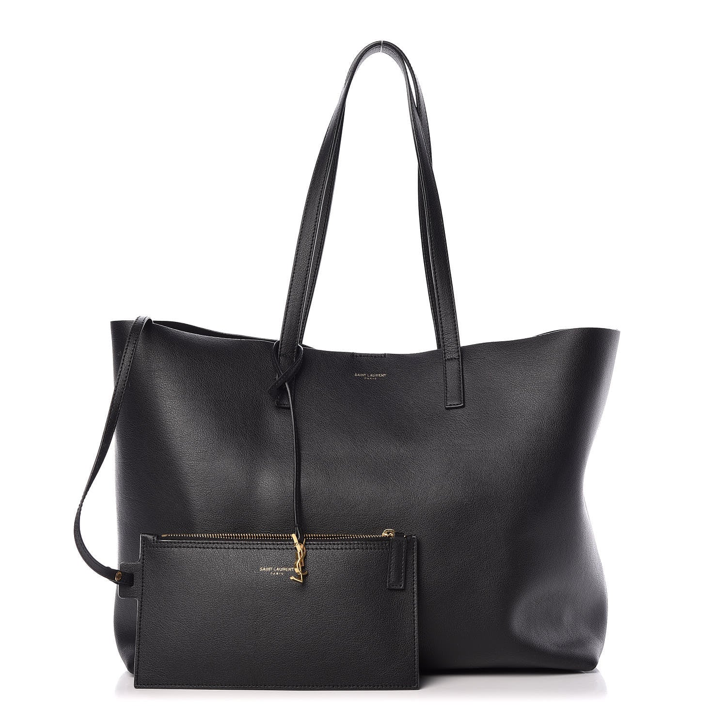 Saint Laurent Calfskin Large Shopping Tote Black 1 of 9