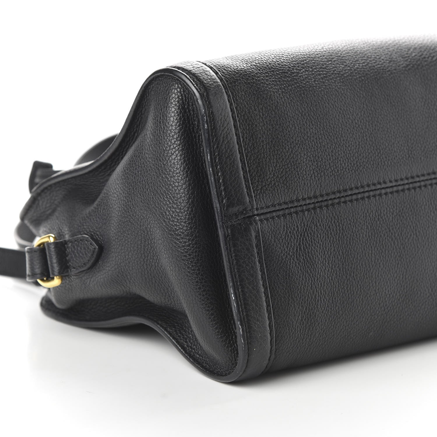 Alexander McQueen Pebbled Calfskin Small Skull Padlock Zip Around Tote Black 7 of 12